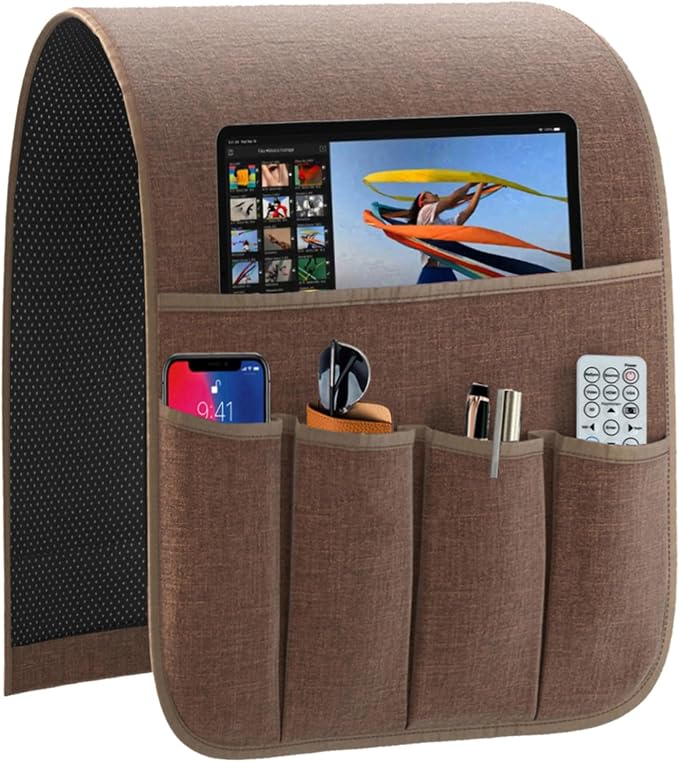 Armrest Organizer Non Slip Remote Control Holder Arm Chair Couch Caddy by QingLemon