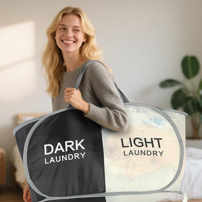 Seefoo Dual Compartment Laundry Hamper - Image 4