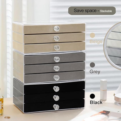 SPAKOWN Necklace Organizer Box, Velvet Necklace Box Holder Tray - Image 7