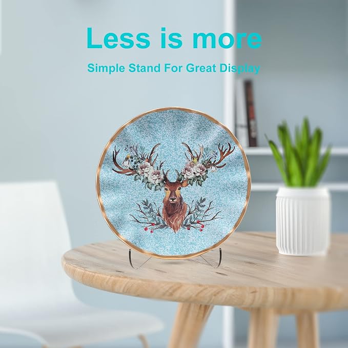 Boloyo 60-Degree Angle Acrylic Plate Display Stand, 4.5 Inch 2PC Clear Acrylic - Image 4