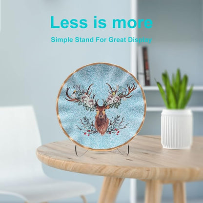 Boloyo 60-Degree Angle Acrylic Plate Display Stand, 4.5 Inch 2PC Clear Acrylic - Image 4