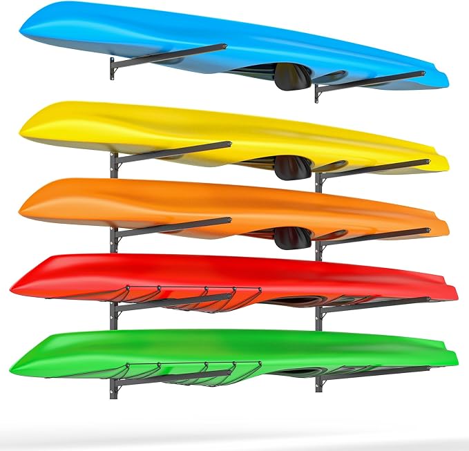 Kayak Storage Rack Wall Mount Adjustable 5 Levels Kayak Rack Wall Hanger Holder by SUNSHINEFARMRE