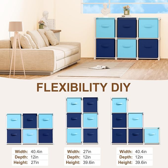 Briwooody 6 Cube Storage Organizer Bins - Image 4