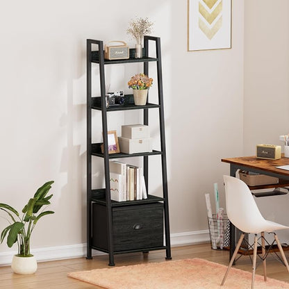 Furologee Ladder Shelf, 5 Tier Bookshelf - Image 7