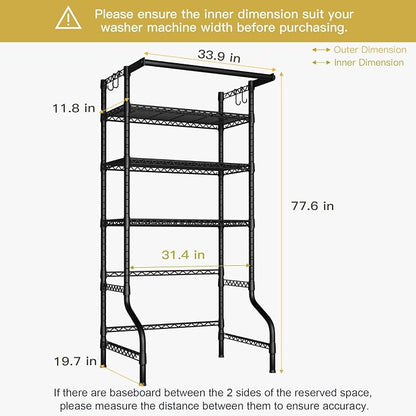 Ulif U11 Over Washer and Dryer Shelves, 3 Tiers Laundry Room Storage and - Image 3