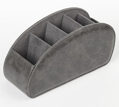 TV Remote Control Holder with 5 Compartments, Pu Leather Remote Caddy/Tray - Image 7
