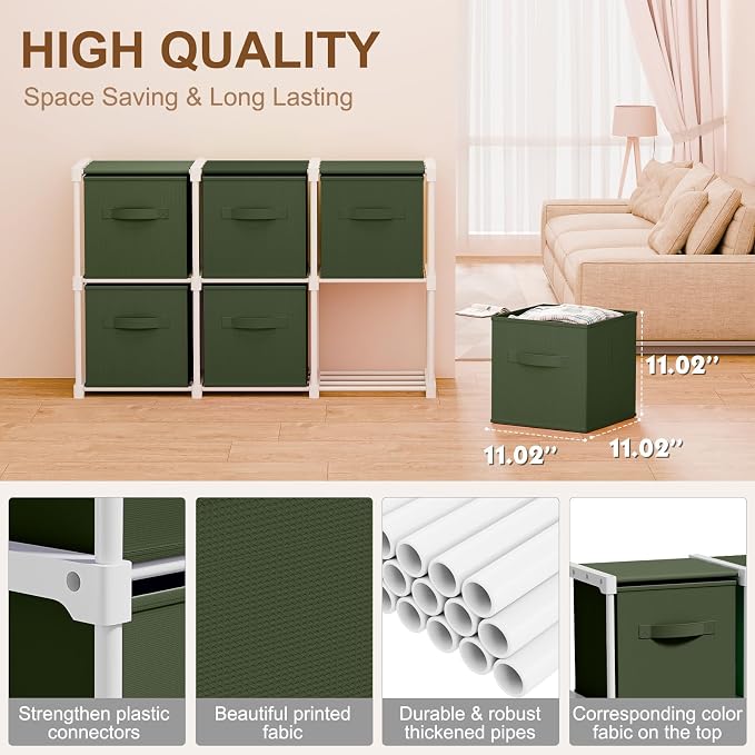 Briwooody 6 Cube Storage Organizer Bins - Image 4