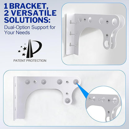 Steel Closet Shelf with Hanging Rod, 40-73'' Expandable Closet Shelves | Back - Image 2