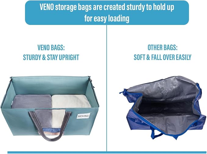 VENO 2 Pack Moving Bags, Comforter and Blanket Storage Bags - Image 3