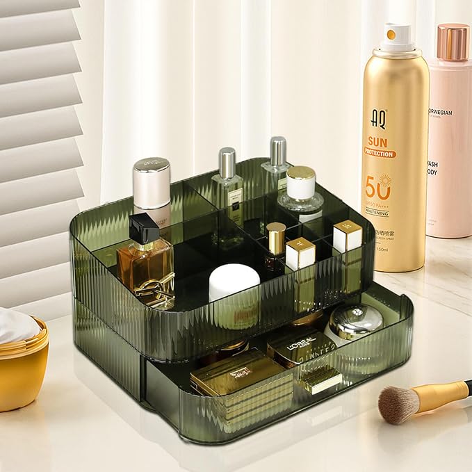 Makeup Organizer with Stackable Drawer, Large Capacity Vanity Organizer - Image 2