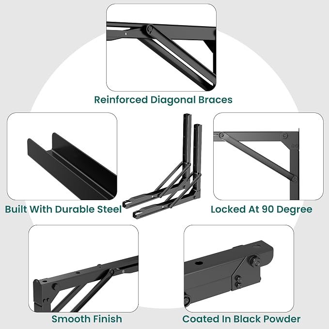 EVERHANGER 18 inch Folding Shelf Brackets - Image 5