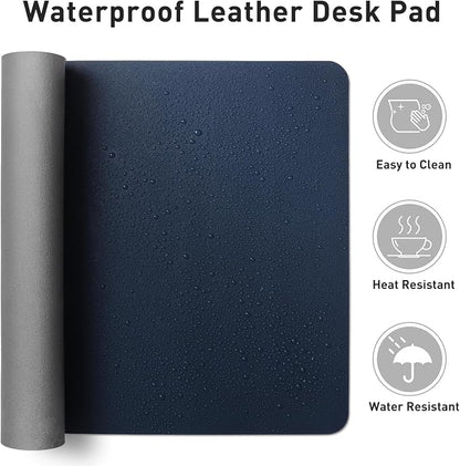 Aothia Leather Desk Pad Protector, Mouse Pad, Office Desk Mat, Non-Slip PU - Image 6