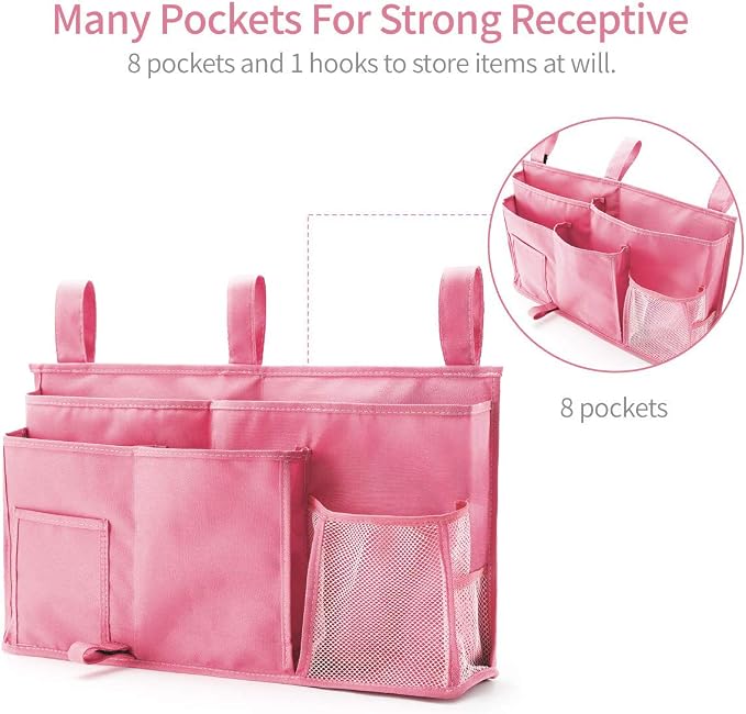 Bseash Bunk Bed Organizer, Bedside Caddy Hanging Bed Organizer Storage Bag 8 - Image 2