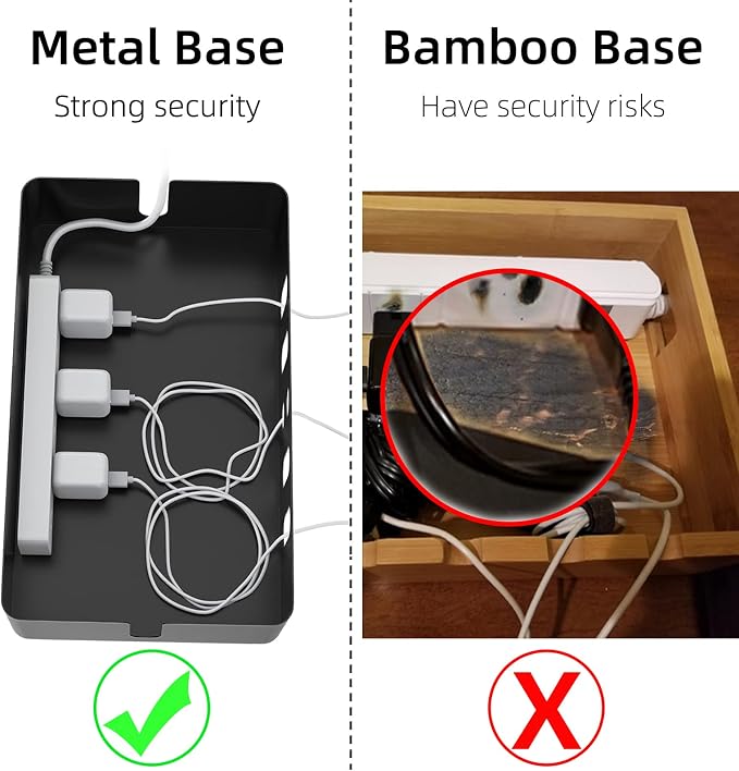 Metal Charging Station for Multiple Devices, New Upgrade Wood Charging Station - Image 2