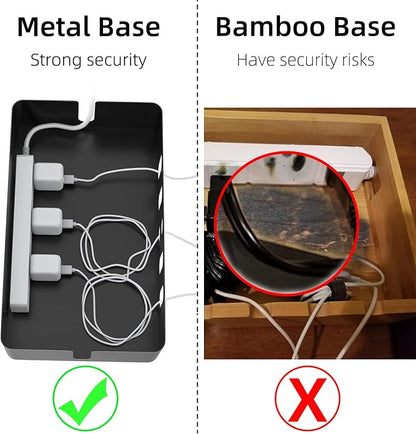 Metal Charging Station for Multiple Devices, New Upgrade Wood Charging Station - Image 2