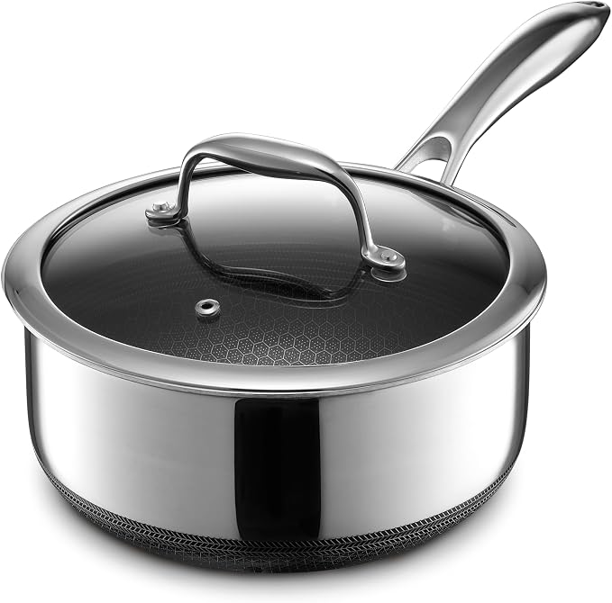 HexClad Hybrid Nonstick 3-Quart Saucepan by HexCladHybridCookware