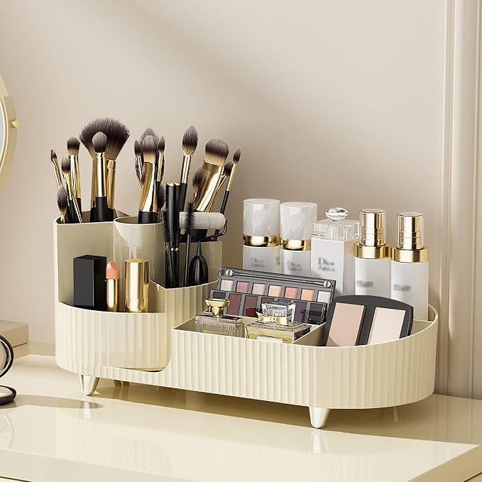 Vecolla Makeup Organizer, Perfume Organizer 360 Rotating Makeup Brush Holder - Image 4