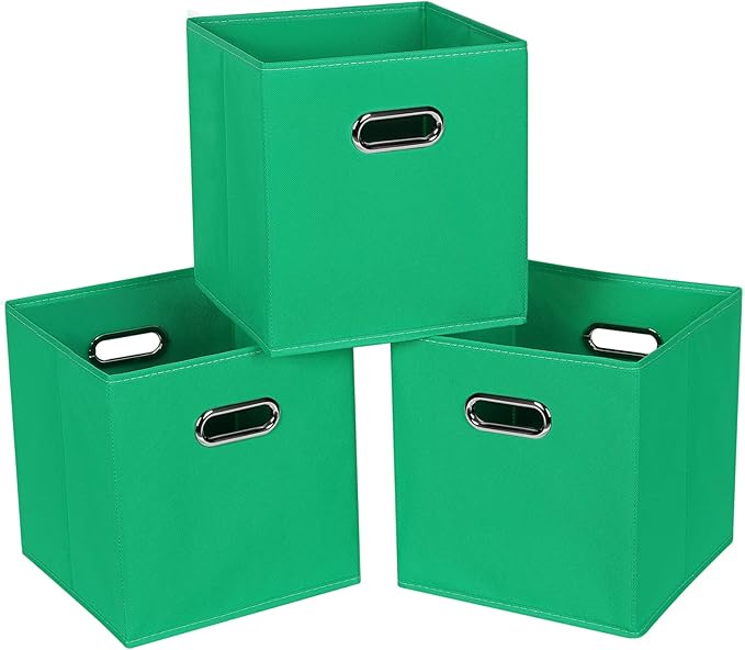 Fabric Cloth Storage Bins, Fabric Cube Bins Organizer by SEVENDOME