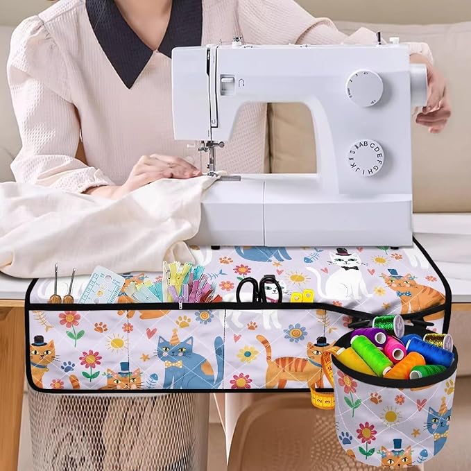 Purple Cat Flower Sewing Machine Mat - Image 4