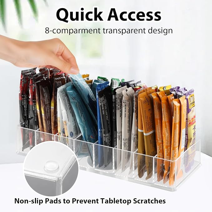 6 Pack Tea Bag Organizer, 8 Compartments - Image 4