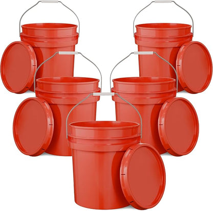 EconoHome 5-Gallon Red Bucket Pail Container by EconoHome