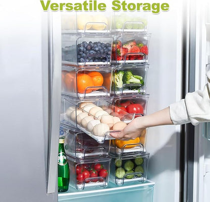 4-Pack Refrigerator Drawer Organizer Bins, - Image 7