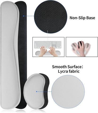 Bloss Leather Desk Pad and Keyboard Wrist Rest, Large Mouse Pad + Keyboard - Image 3