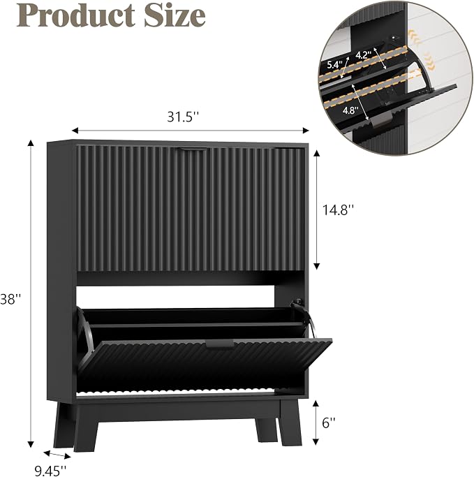 HUANLEGO Shoe Cabinet Storage for Entryway - Image 2