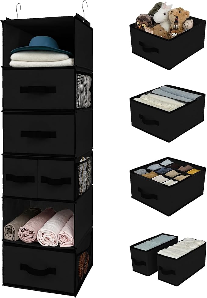GRANNY SAYS Hanging Closet Organizer 6 Shelves, Closet Organization and Storage by GRANNYSAYS