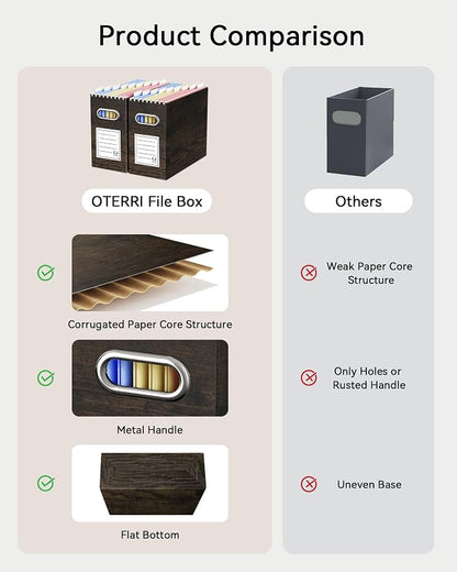 Portable Collapsible Cardboard File Box - Image 4