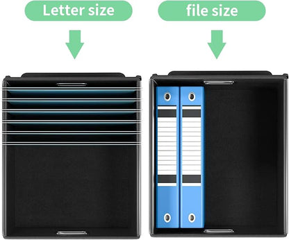 File Organizer Box with Lids, Collapsible File Folder Organizer | File Box with - Image 3
