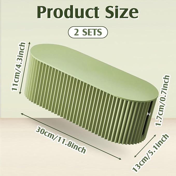 Marsui 2 Pcs Green Cable Management Organizer Box - Image 2