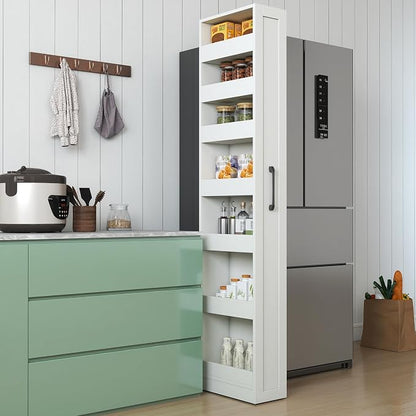 Slim Rolling Storage Cart, 7-Tier Pull-Out Spice Rack by Unknown