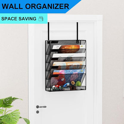 6-Tier Hanging File Organizer Office Cubicle Accessories - Image 2