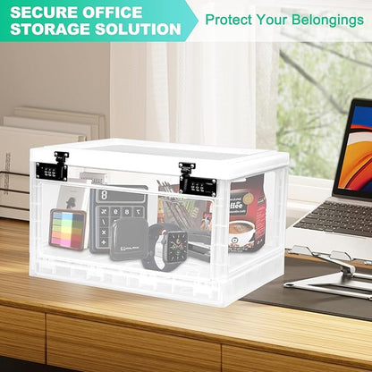 Large Medicine Lock Box with Dual 3-Digit Combination Locks, 24L Lockable - Image 7