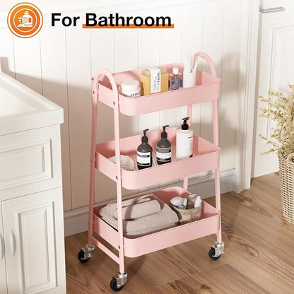 NEWBULIG 3-Tier Metal Rolling Cart - Image 5