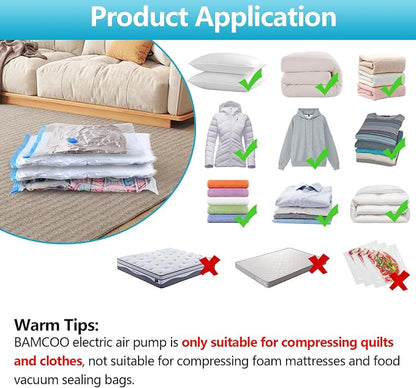 Electric Air Pump for Vacuum Storage Bag, Vacuum Seal Bags for Clothing Pump - Image 6