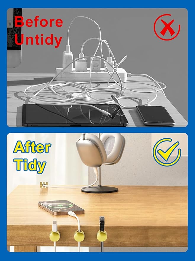 3 Pack Upgraded Cord Management Clips - Image 2
