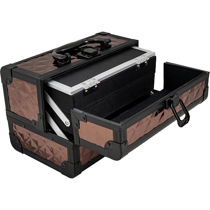 SHANY Chic Makeup Train Case Cosmetic Box Portable Makeup Case Cosmetics Beauty - Image 5