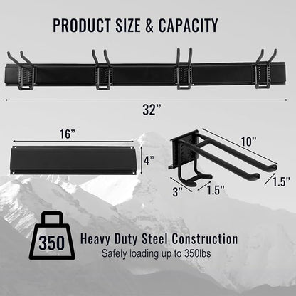 Wall Mount Tool Storage Rack, Heavy Duty Garage Storage Tool Organizer - Image 4