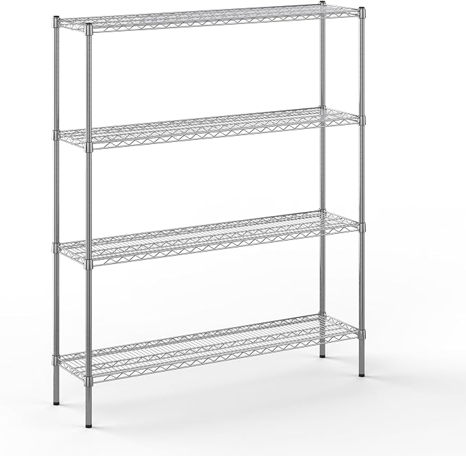 14" Deep x 54" Wide x 64" Height Wire Shelving Kit | 4-Tier | NSF Commercial by Regal+Altair