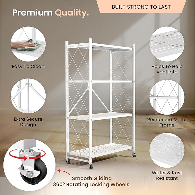 Our Modern Space 4-Tier Foldable Storage Shelf - Image 3