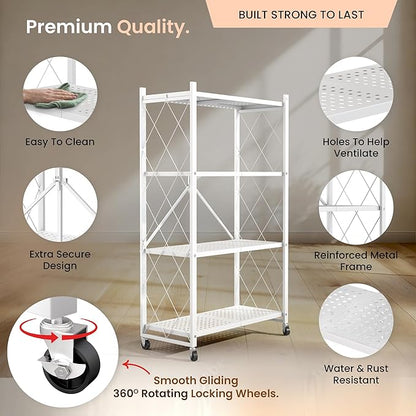 Our Modern Space 4-Tier Foldable Storage Shelf - Image 3