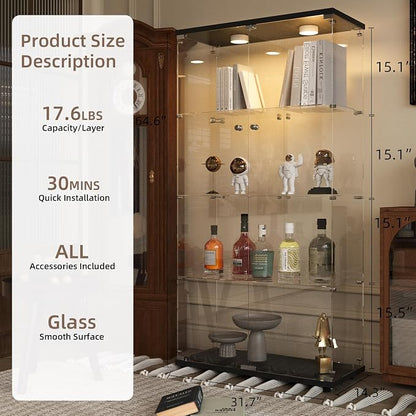 Beauty4U Glass Display Cabinet - Image 2