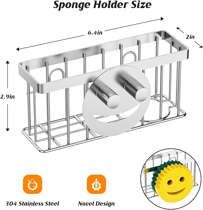 Sponge Holder Smiley Face, Sink Caddy - Image 3