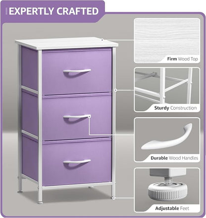 Sorbus Nightstand with 3 Drawers - Image 4