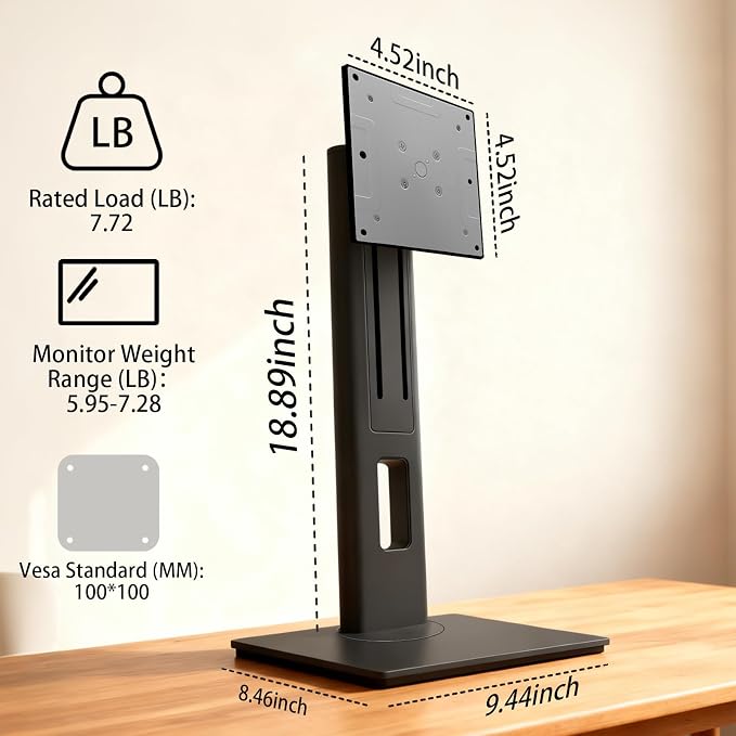 2026 Version Ergonomic VESA Monitor Stand, 150mm Spring Height adjustment - Image 2