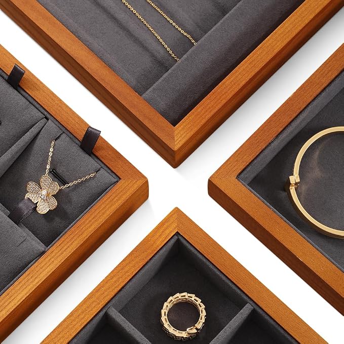 Necklace Storage, Wood Jewelry Trays - Image 5