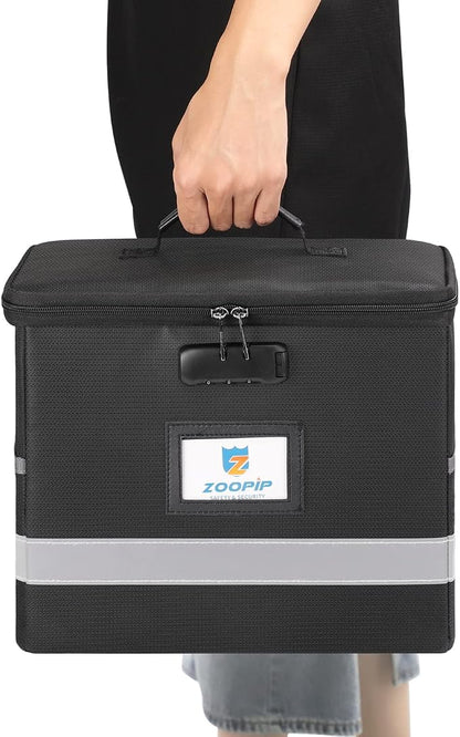 Fireproof File Box with Lock, Document Box Storage Organizer, Suitable - Image 5