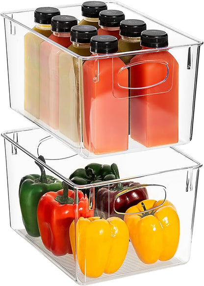 Sorbus Large Clear Plastic Storage Bins - Image 4